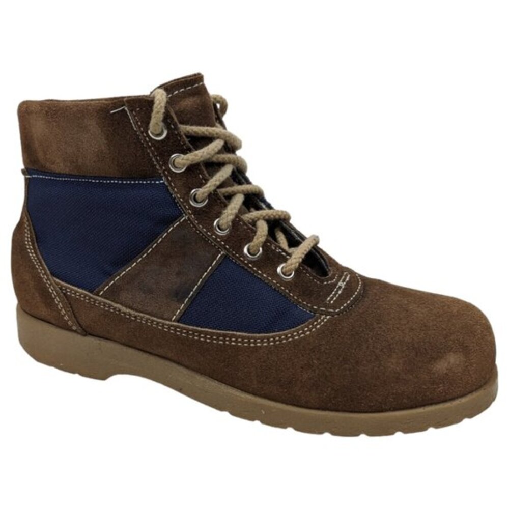 Vintage Red Wing Steel Toe Boots SuperSole Size 8 D Brown Blue - RARE